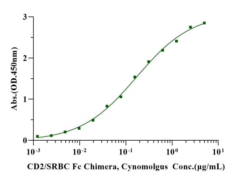 CD2/SRBC Fc Chimera Protein, Cynomolgus